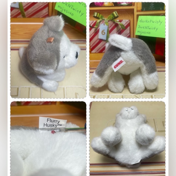 1 BRAND NEW GUND MINI FLURRY HUSKY PLUSH ORNAMENT TOY APPROX 4” PRICE FIRM - Picture 16 of 16
